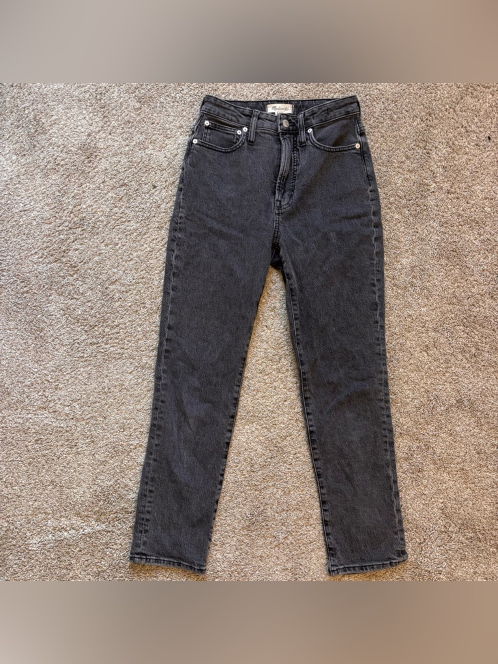 Madewell Curvy Perfect Vintage Jeans 25 Tall Washed Black High Rise